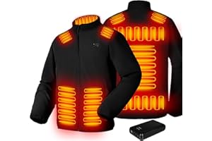 Panatude Heated Jackets for Men with Battery Pack Included(16000mAh) Polar Fleece Mens Heating Coat Hoodie for Winter