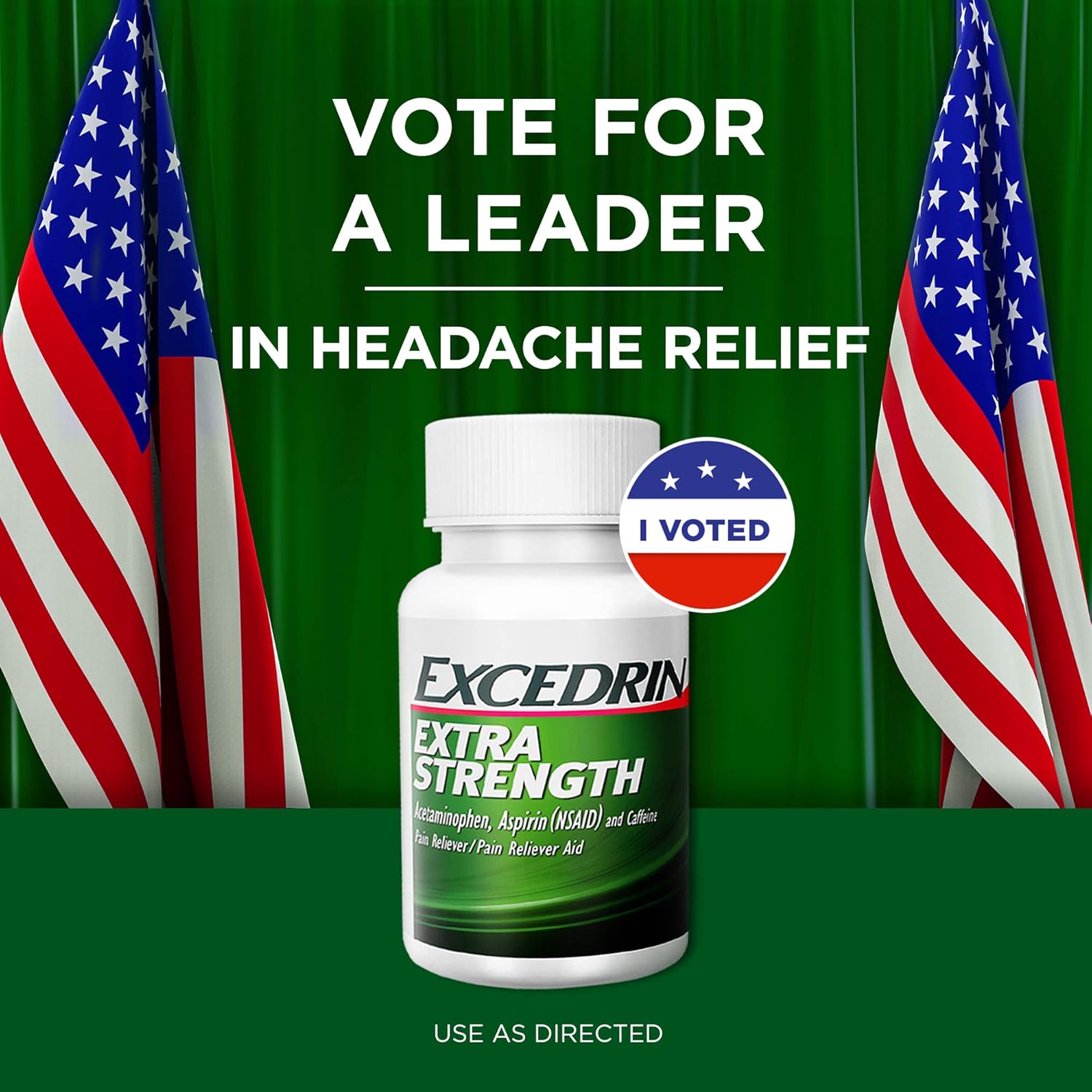 Excedrin Extra Strength Election Headache Relief Caplets – Limited Edition While Supplies Last – 200 Count (packaging may vary): Health & Personal Care