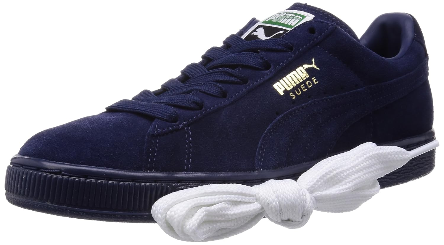 dark blue puma suede