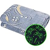 Glow in The Dark Blanket Game Controller Throw Blanket, Gamer Gifts Toys for Kids Boyfriend, Boys Teen Soft Cozy Gaming Blanket Gamer Gifts Game Decor Blankets for Home Bedroom 50"x60"