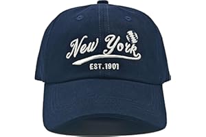 VEMINEI Cap Hat Classic Vintage Embroidered Hat Cap for Men Women Teenager Cap Adjustable