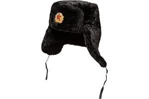BELEON Ushanka Russian Fur Hat - Soviet Army Trapper Hat