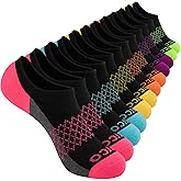 eallco No Show Socks Womens Athletic Cushioned Low Cut Non Slip Running Ankle Socks for Women 6 Pairs