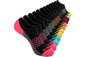 eallco No Show Socks for Women Cotton Athletic Low Cut Socks Ankle Non Slip Running Cushioned Socks