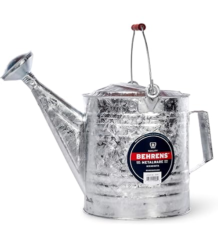 Gardener Select 7L Blue Watering Can With Galvanized Accents (#GSAW3005P)