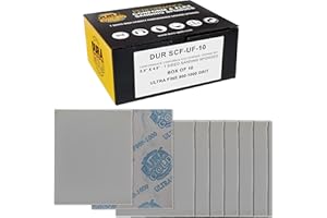 Dura-Gold Ultrafine Cut Sanding Sponges, Box of 10-5.5" x 4.5" (800 to 1000 Grit) Performance Conform & Flex Wet or Dry Flexible Softback Sandpaper Sponges, Hand Block, Wood Drywall Metal Auto Paint