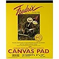 Fredrix 3495 Canvas Pad, 8" x 10" Canvas, Primed and Ready to Paint, Sturd, Can be Mounted When Dry, 10 Sheets per Pad, White