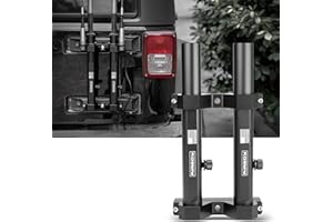 Riasdy Wrangler Flag Pole Mount Tailgate Hinge Flagpole Mounted for Jeep Flag Mount and 2 Pole Connection Tail Gate Flagpole Flagpole Mount