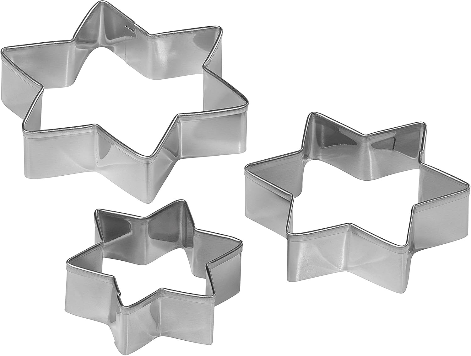 Tala Stainless Steel Star Shaped Cookie Cutters, Set of 3 Cutters in Different Sizes Ideal for use with Pastry Icing - Image 4