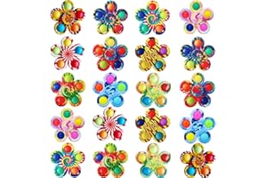 DUBANJOWE 20 Pcs Fidget Spinners Pop Toys for Party Favors, Sensory Fidget Toys Bulk for Classroom Prizes, Easter Christmas Valentine Gifts for Kids Easter Basket Stuffers