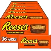 REESE'S Milk Chocolate Peanut Butter Cups, 1.5 oz, 36 ct | Reese's Peanut Butter Cups, Individually Wrapped Chocolate Candy for Lunch Boxes, Parties and Candy Bowls, 36 ct