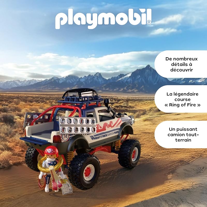 | Cars | Monster Truck | Véhicule Tout-Terrain avec treuil et plaques de Pont| Voiture Jouet pour Enfants à partir de 4 Ans | 72061
