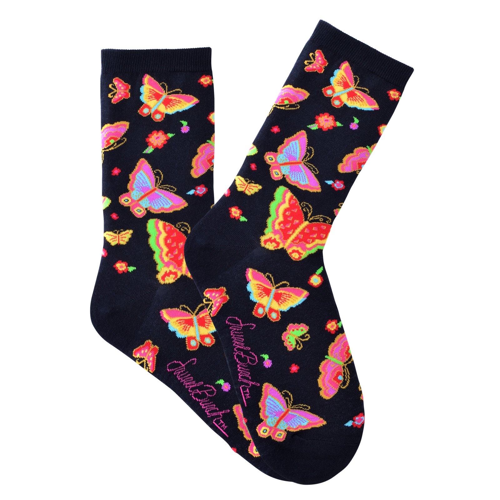 K Bell Laurel Burch Socks-Flying Colors-Black, Other, Multicoloured, 1.27x10.79x27.94 cm