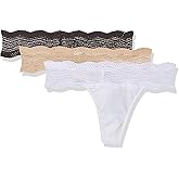 Cosabella Women's Dolce Thong-3 Pack Set, Black Blush Tourm, One Size Fits All