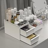 DancesCat Makeup Organizer Large 7 Compartments 2 Drawers ABS Vanity Storage view 1