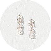 Rhinestone Teardrop Dangle Earrings Sparkle Crystal Bridal Earrings for Brides Bridesmaides Earrings for Women Wedding Pageant Prom