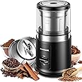 SHARDOR One Touch Coffee Grinder Electric, Spice, Herb, For Coffee Bean Spices and Seeds with 1 Removable Stainless Steel Bowl, Dry Grinder, Black