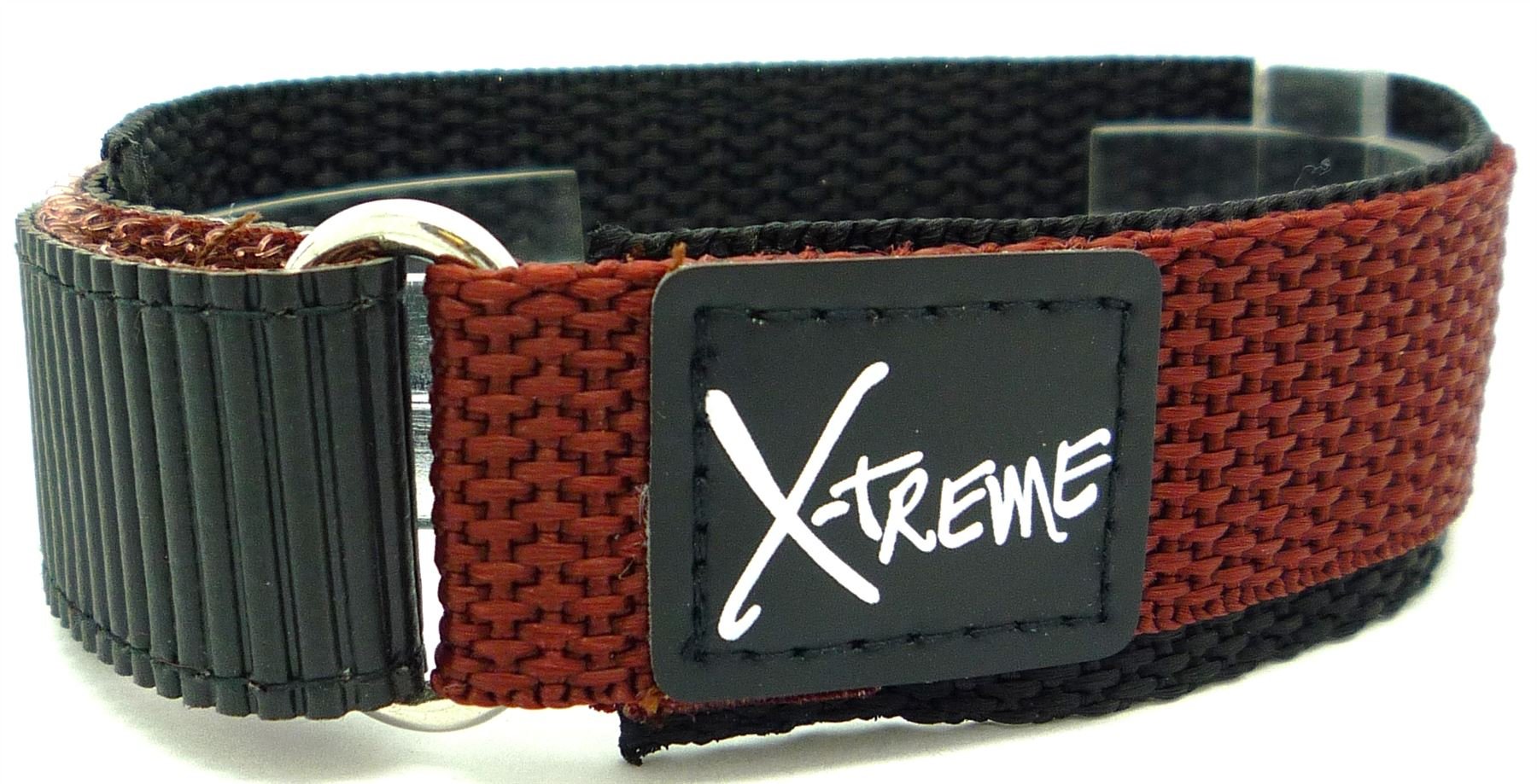 X-Treme New 20mm Tough Secure Hook & Loop Nylon Watch Band Strap Gents Men's with Ring End - Light Brown