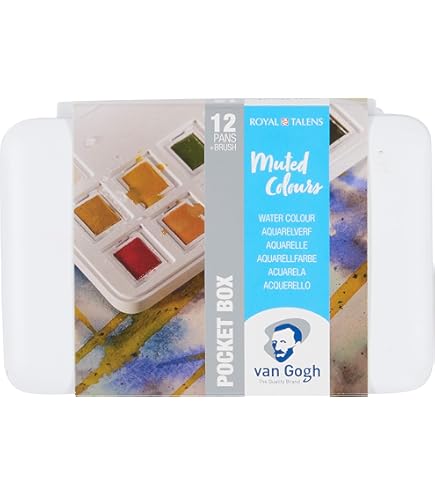 Departments - Van Gogh Watercolour Pocketbox 12 Half Pans Metallic & Interference Colours