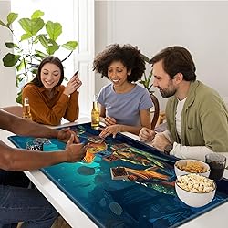 Tabletop Card Playmat with Stitched Edges, 24 x 14