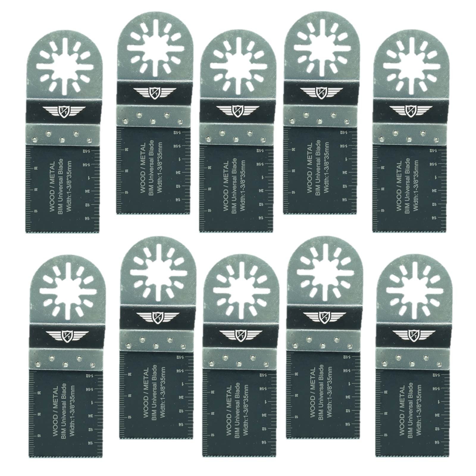 10 x 35mm TopsTools UN35B_10 Metal Cutting Blades Compatible with Bosch Fein (Non-StarLock) Makita Milwaukee Einhell Ergotools Hitachi Parkside Ryobi Worx Workzone Multi tool Accessories