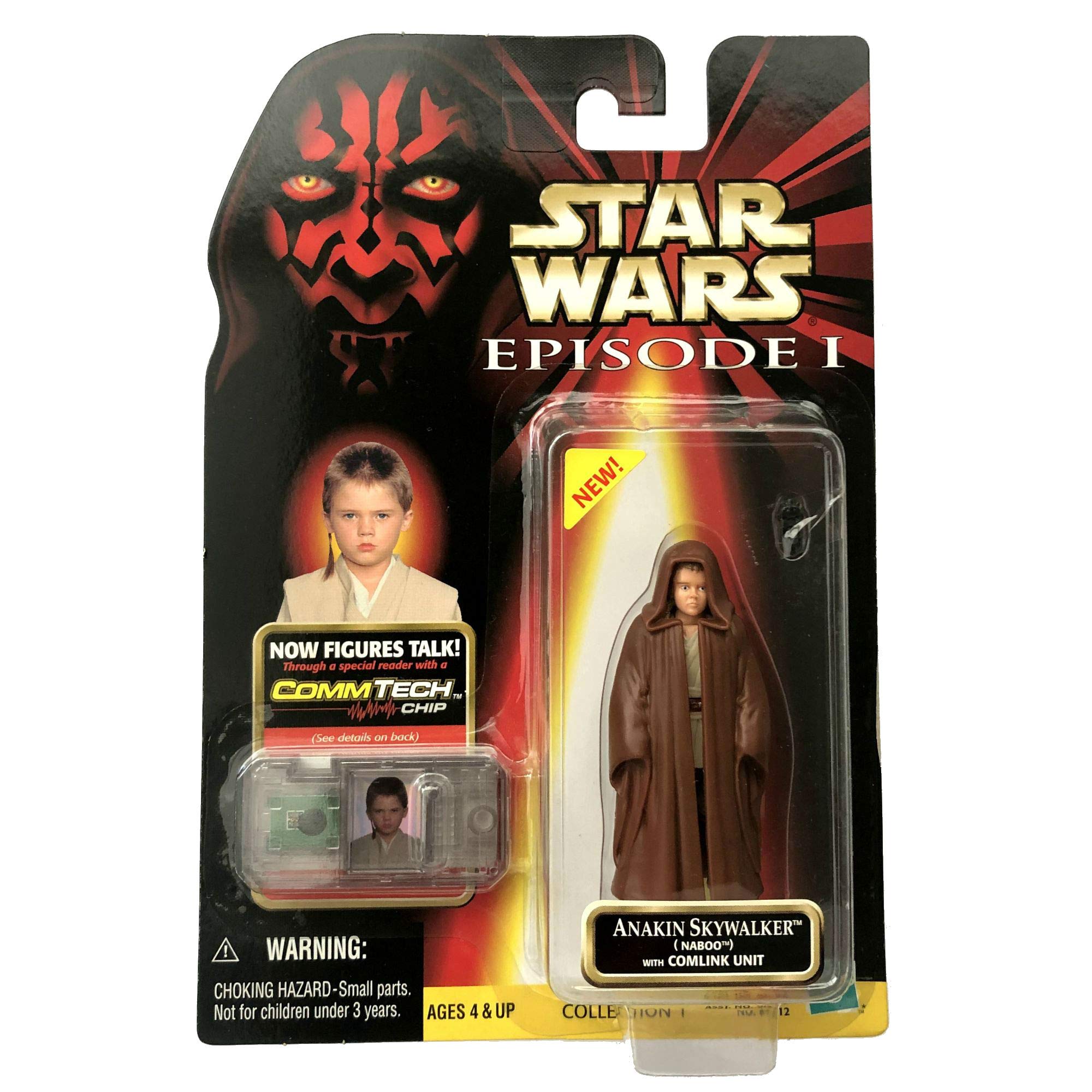 Star Wars - 1999 - Hasbro - Anakin Skywalker (Naboo) Figure - Comm Tech Chip - Collection 1 - New - Limited Edition - Collectible