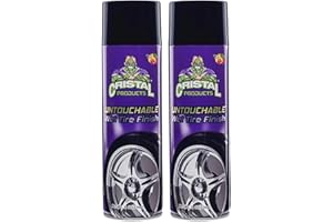Cristal Products Untouchable Tire Shine Spray – Long-Lasting Wet Tire Finish for Deep Gloss & Protection – Waterproof Tire Shine, Easy Application, Premium Tire Cleaner Shine 8oz (2PK)