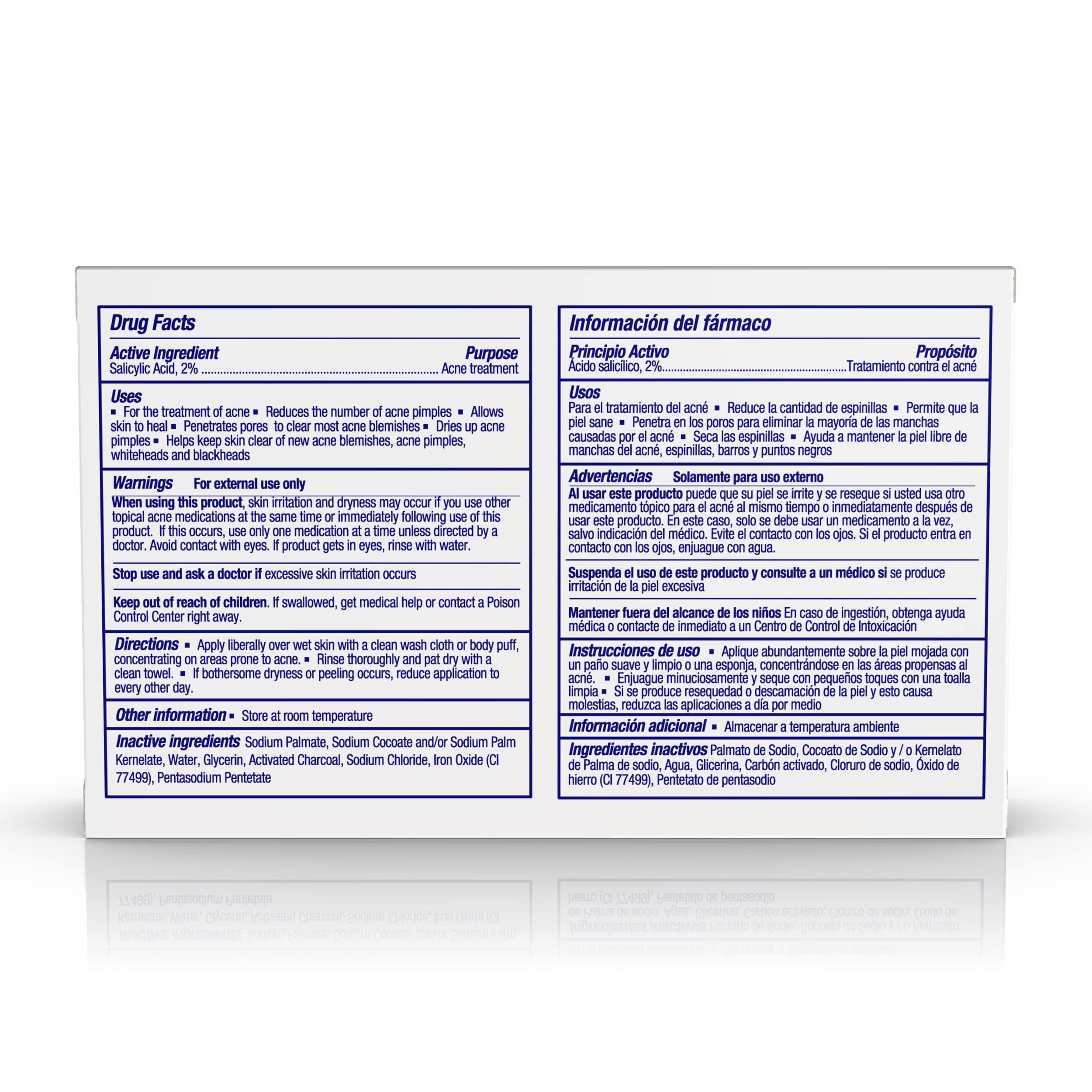 Asepxia Salicylic Acid & Activated Charcoal Bar Soap | Acne Treatment, Reduces Pimples & Blemishes, Deep Cleansing Facial Cleanser, Dries Out Acne, Prevents Breakouts, Face wash, 4 Oz, 5-Pack