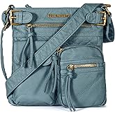Montana West Crossbody Bag for Women Multi Pocket Shoulder Medium Travel Purses Ultra Soft Washed Leather