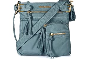 Montana West Crossbody Bag for Women Multi Pocket Shoulder Bags Medium Travel Purses Ultra Soft Washed Leather