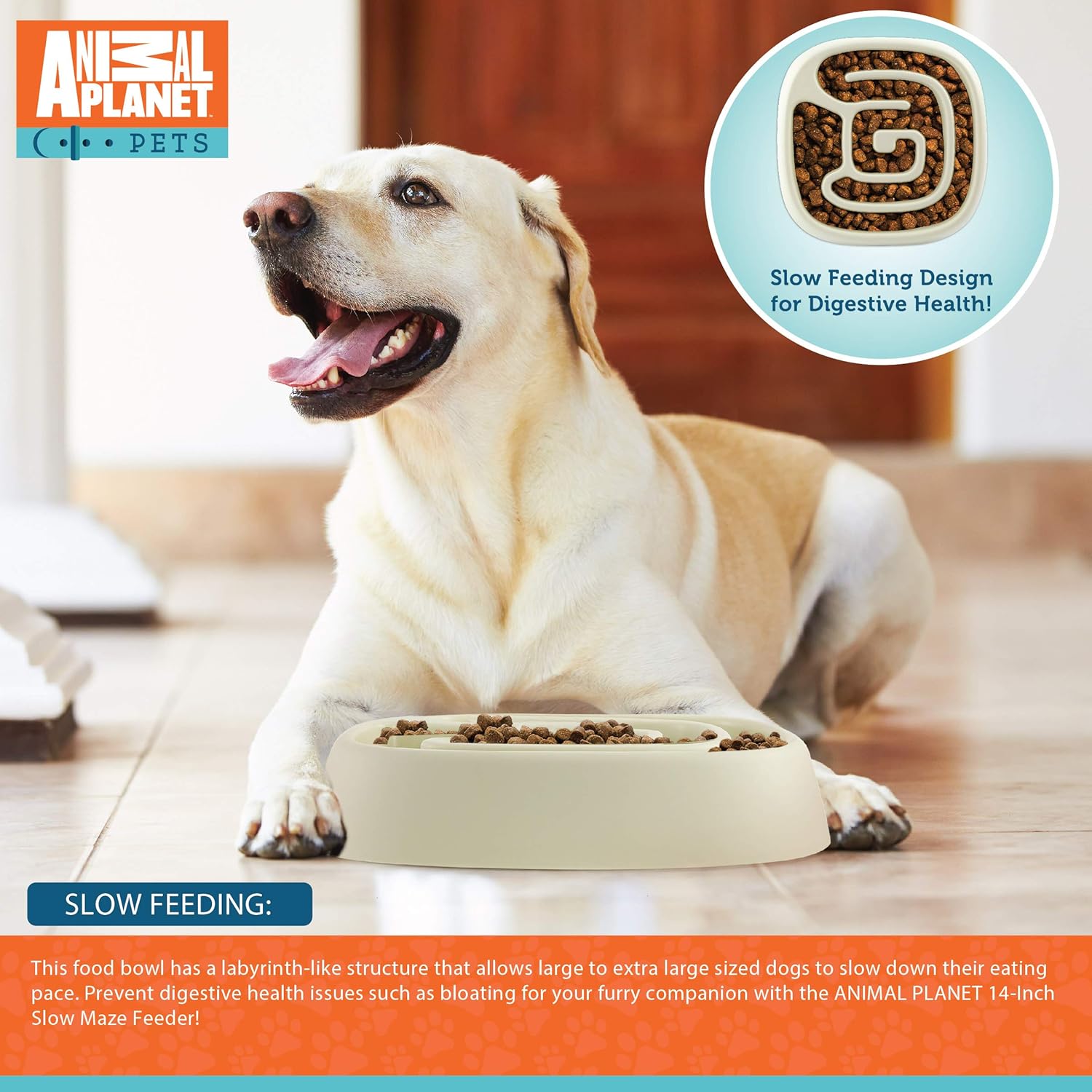 Animal Planet Slow Feed Maze Feeder Pet Bowl For Dogs And Cats