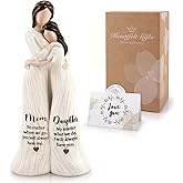 Fighting to Achieve Mom and Daughter Figurines, Daughter‘s Gifts from Mom,Mom's Gifts from Daughter,Birthday Gift for Mother and Daughters,Mom's Gift for Mother's Day,Mother Daughters Figurine
