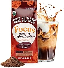 Four Sigmatic Organic High Caffeine Lion's Mane Ground Coffee, 10 OZ