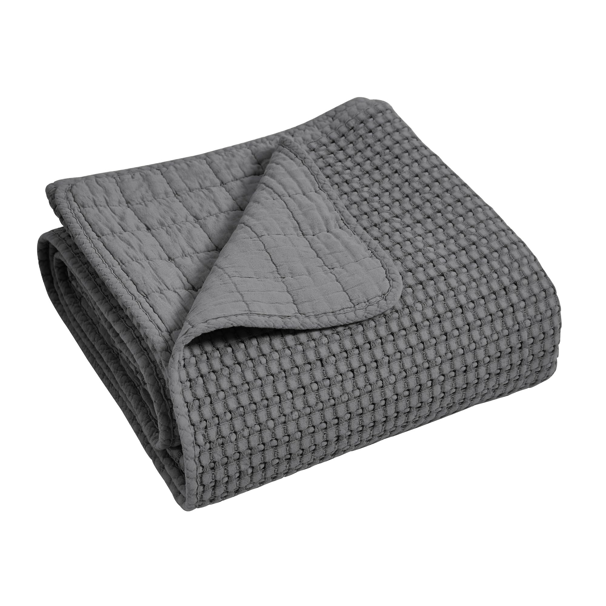 Levtex Home - Mills Waffle - Throw - Charcoal