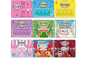 SNACKIVORE Easter Marshmallow Candy Variety Pack of 9 (90 Chicks Total).