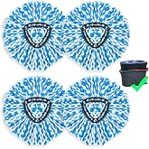 Pack of 4 Spin Mop Replacement Head Compatible with RinseClean 2 Tank System Only Microfiber Spin Mop Refills (4)