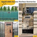 Svalor Beware of The Dog Sign 2 Pack Aluminium 3.5x9.8 inches Rustproof UV view 7