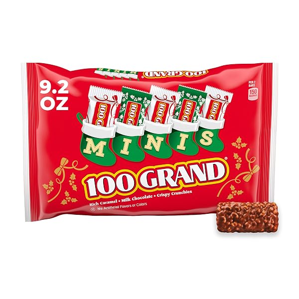 100 GRAND MINIS, MINI-SIZE MILK CHOCOLATE HOLIDAY CANDY...