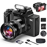True 5K Digital Camera - 80MP Cameras for Photography - WiFi Vlogging Camera for YouTube with 4.0" Touch Screen, 18X Zoom - UHD Autofocus One-Touch Macro Video Camara Gifts for Beginner Photographer
