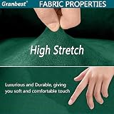 Granbest Premium Thicken Plush Velvet Sofa Cover 3 Seater Green High Stretch view 3