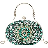 Suhatjia Rhinestone Evening Clutch Purses for Women Evening Weddings,Party Purses Crystal Diamond Glitter Sparkly Handbag