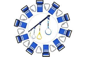 GENTLE BOOMS SPORTS Ninja Warrior Obstacle Course Accessories, New Buckle for 2” Width Slackline, No Tearing Slackline