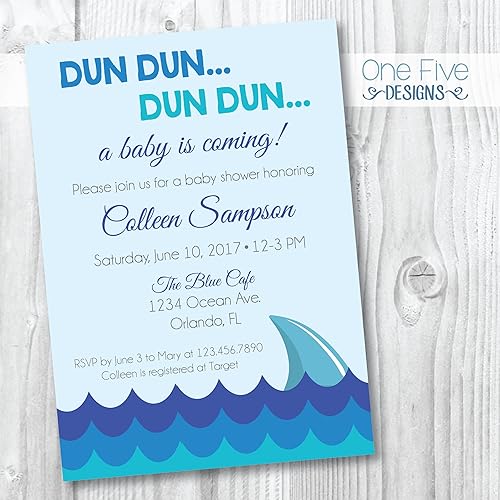Amazon Com Shark Baby Shower Invitation Printable 5x7 Handmade