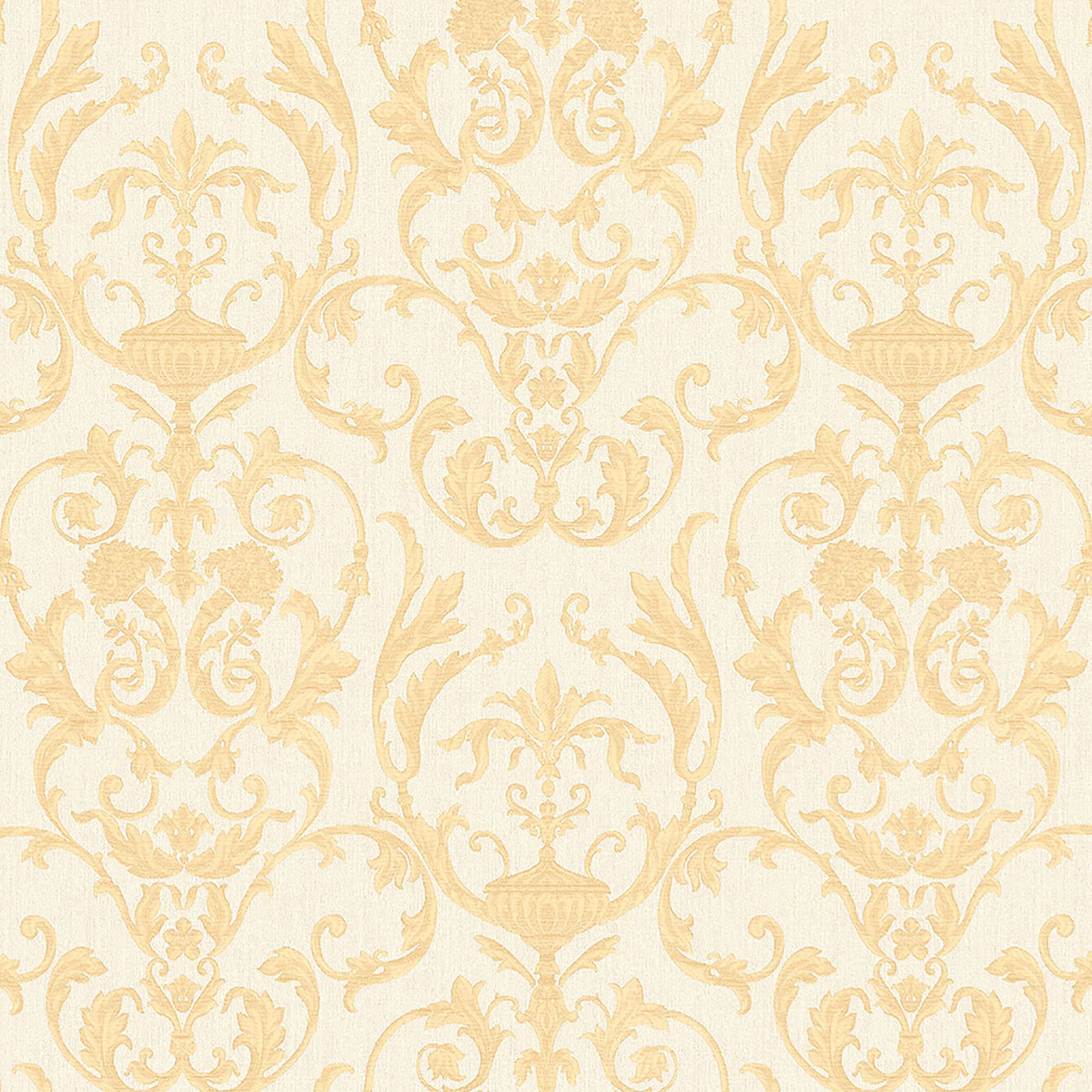 Galerie 95504 Ornamenta 2 Toscano Damask Wallpaper, Cream/Gold, 10m x 53cm