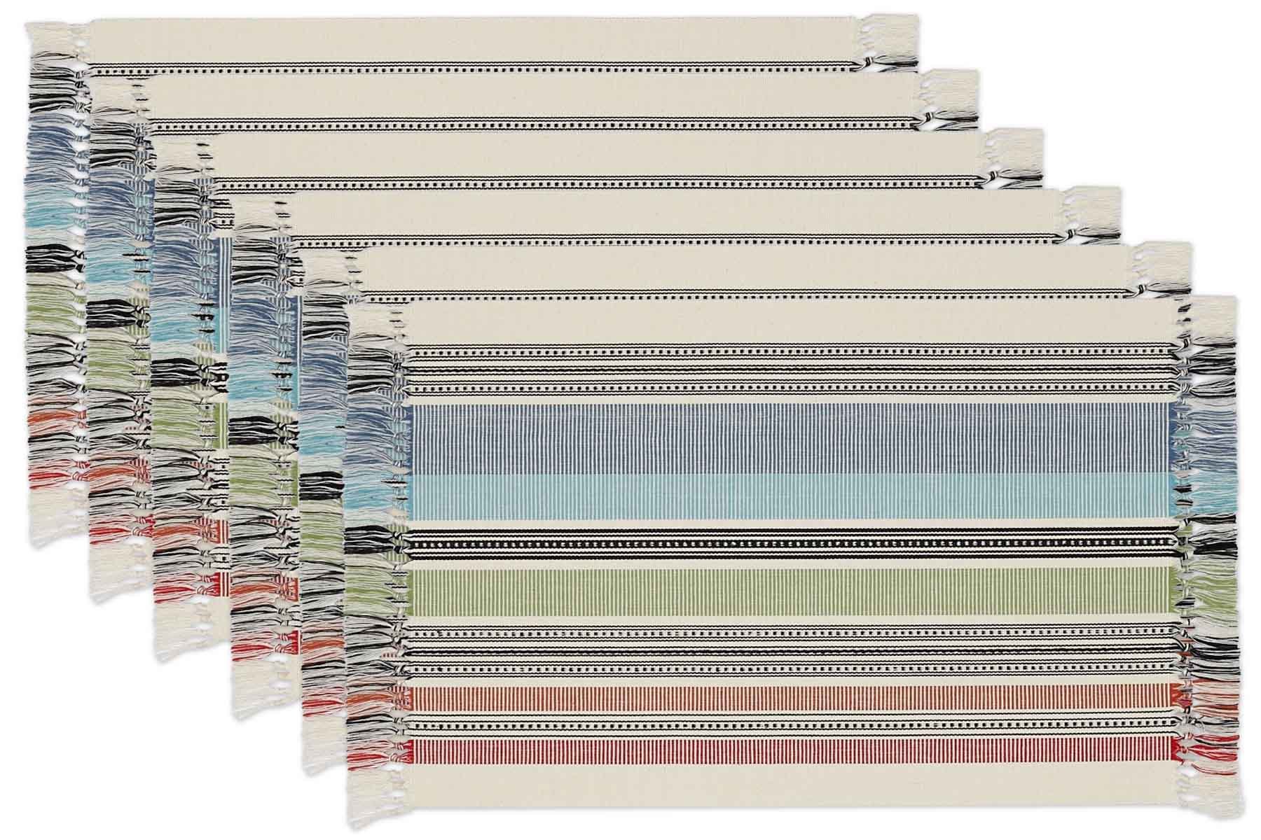 Photo 1 of DII Variegated Tabletop Collection, Placemat Set3x19, Mediterranean, 6 Piece