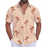 Sailwind Men's Hawaiian Floral Shirts Short Sleeve Button Down Holiday Tropical Beach Shirts