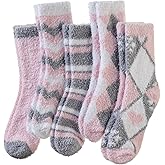WEVIAS Womens Fuzzy Socks Slipper Fluffy Comfy Cozy Winter Soft Warm Fleece Cabin Plush Sleep Socks