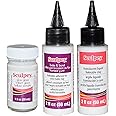 Sculpey Artist Set: 1 Fl Oz Gloss Glaze, 2 Fl Oz Bake and Bond Bakeable Adhesive for Oven-Bake Clay, 2 Fl Oz Translucent Liquid Bakeable Clay - Pack of 3
