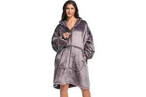 NIMOJIRO Wearable Blanket Winter Oversized Sweatshirt Hoodie With Huge Pockets, Comfortable Suitable for Adult Women Men