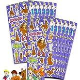 Scooby Doo Stickers Party Favors for Boys &amp; Girls 12 Pack Bundle | Scooby Sticker Sheets for Kids Birthday Party Goodie Bags - Scooby Doo Party Supplies